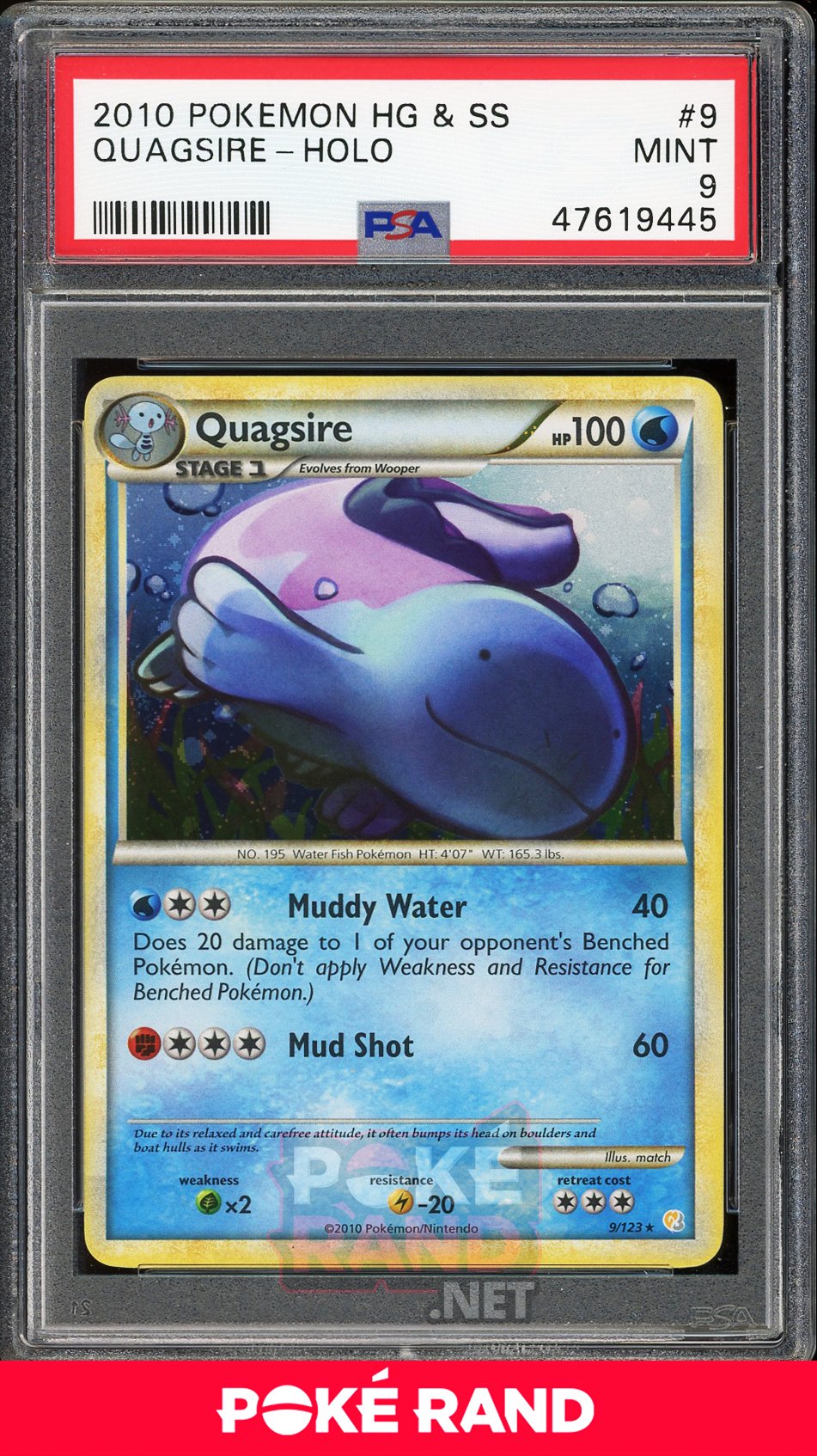 Quagsire Holo (PSA 9) - Heartgold & Soulsilver #9