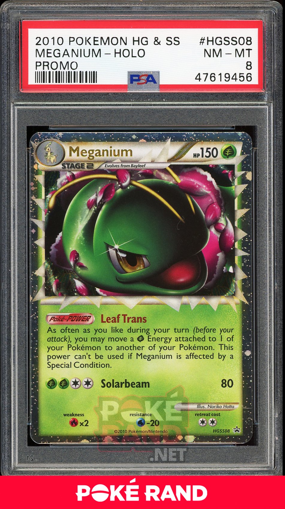 Meganium Holo (PSA 8) - Heartgold & Soulsilver Promo HGSS08