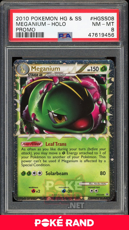 Meganium Holo (PSA 8) - Heartgold & Soulsilver Promo HGSS08