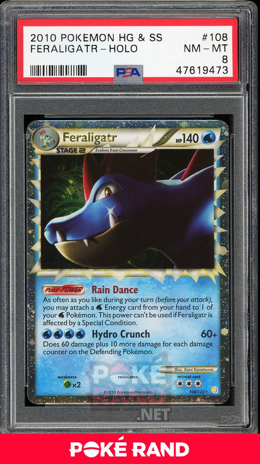 Feraligatr Holo (PSA 8) - Heartgold & Soulsilver #108