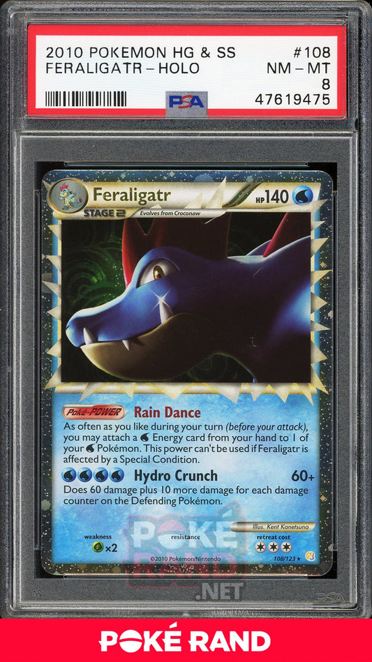 Feraligatr Holo (PSA 8) - Heartgold & Soulsilver #108