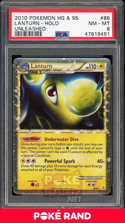 Lanturn Holo (PSA 8) - Unleashed #86