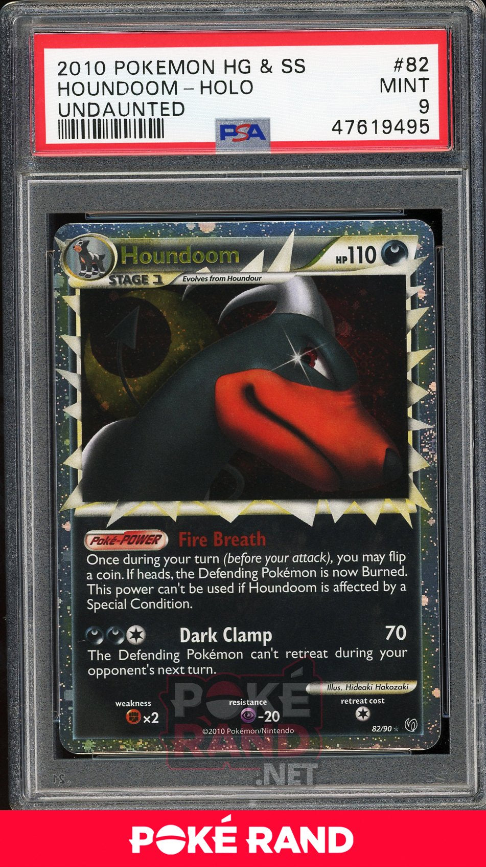 Houndoom Holo (PSA 9) - Undaunted #82