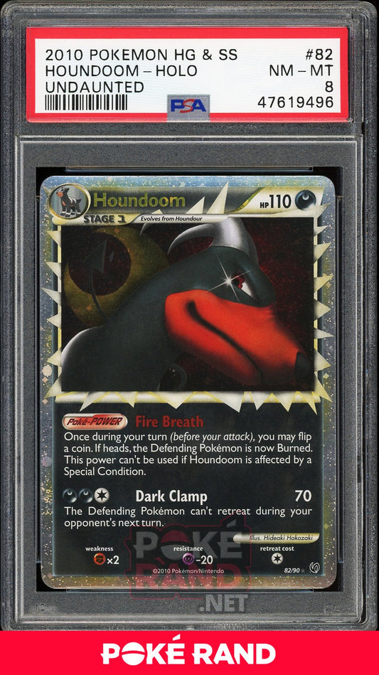 Houndoom Holo (PSA 8) - Undaunted #82