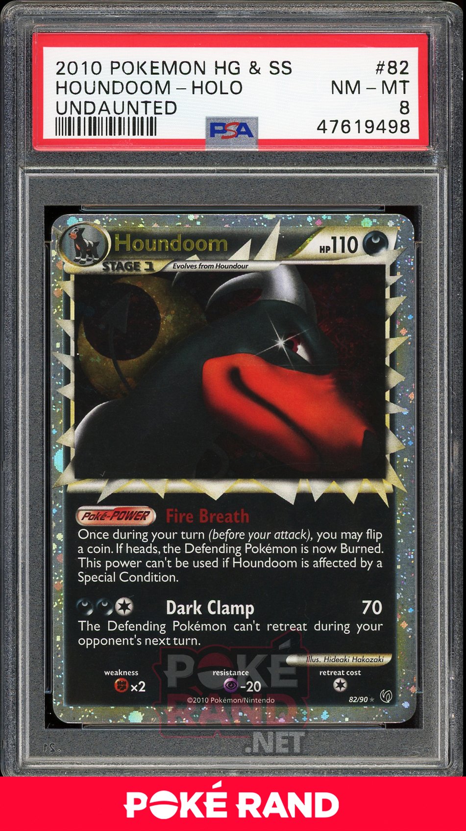 Houndoom Holo (PSA 8) - Undaunted #82