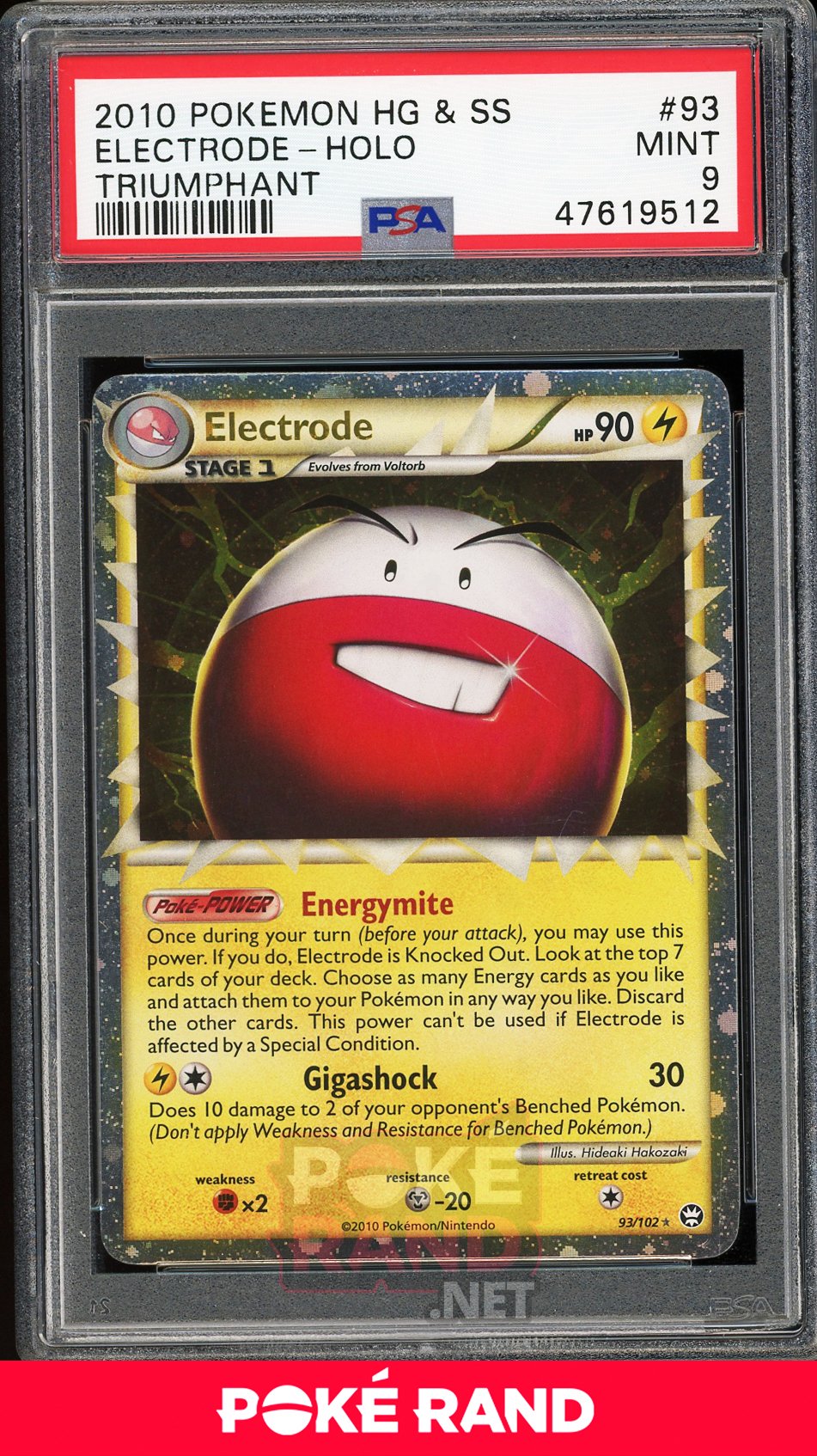 Electrode Holo (PSA 9) - Triumphant #93
