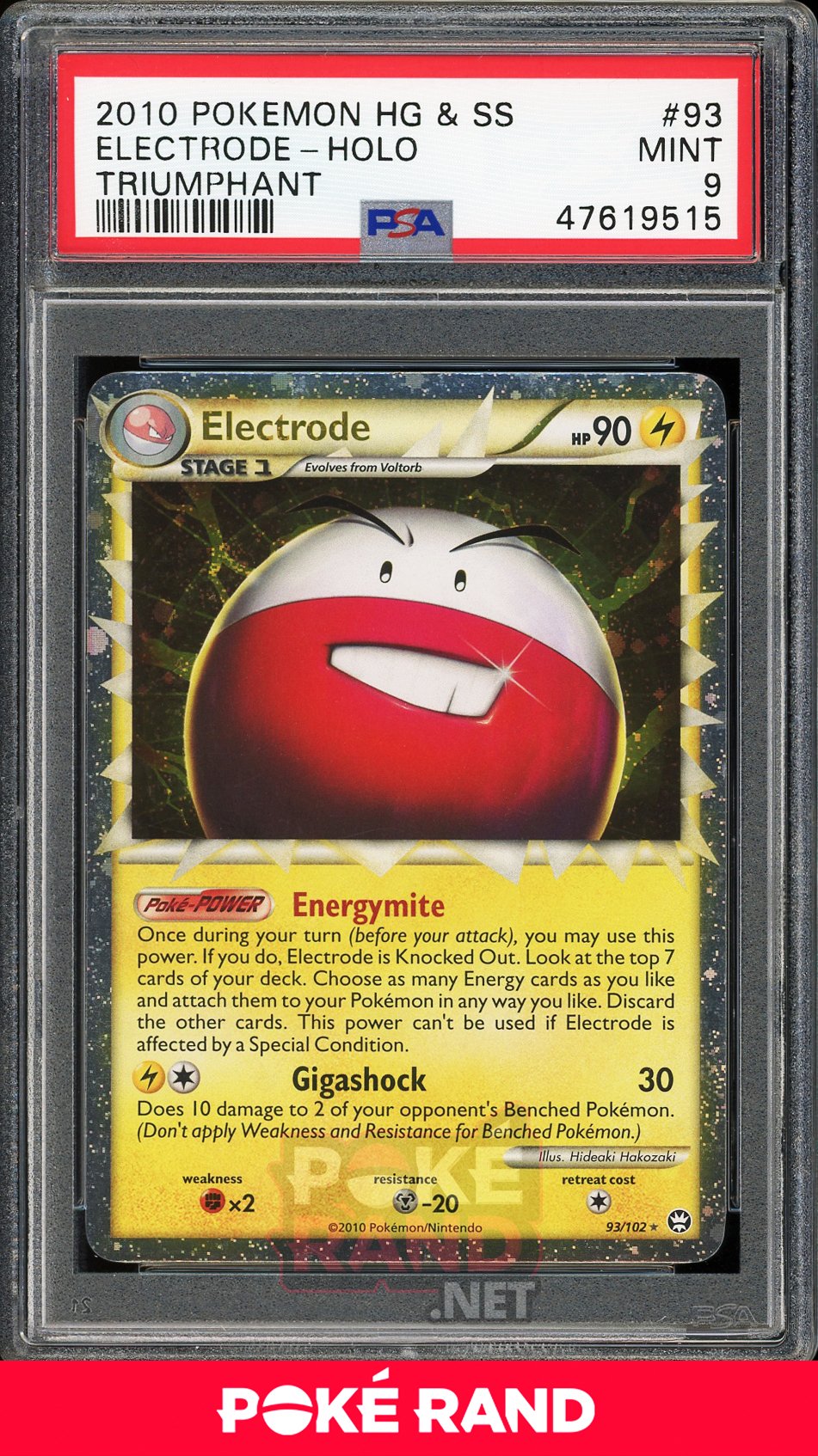 Electrode Holo (PSA 9) - Triumphant #93