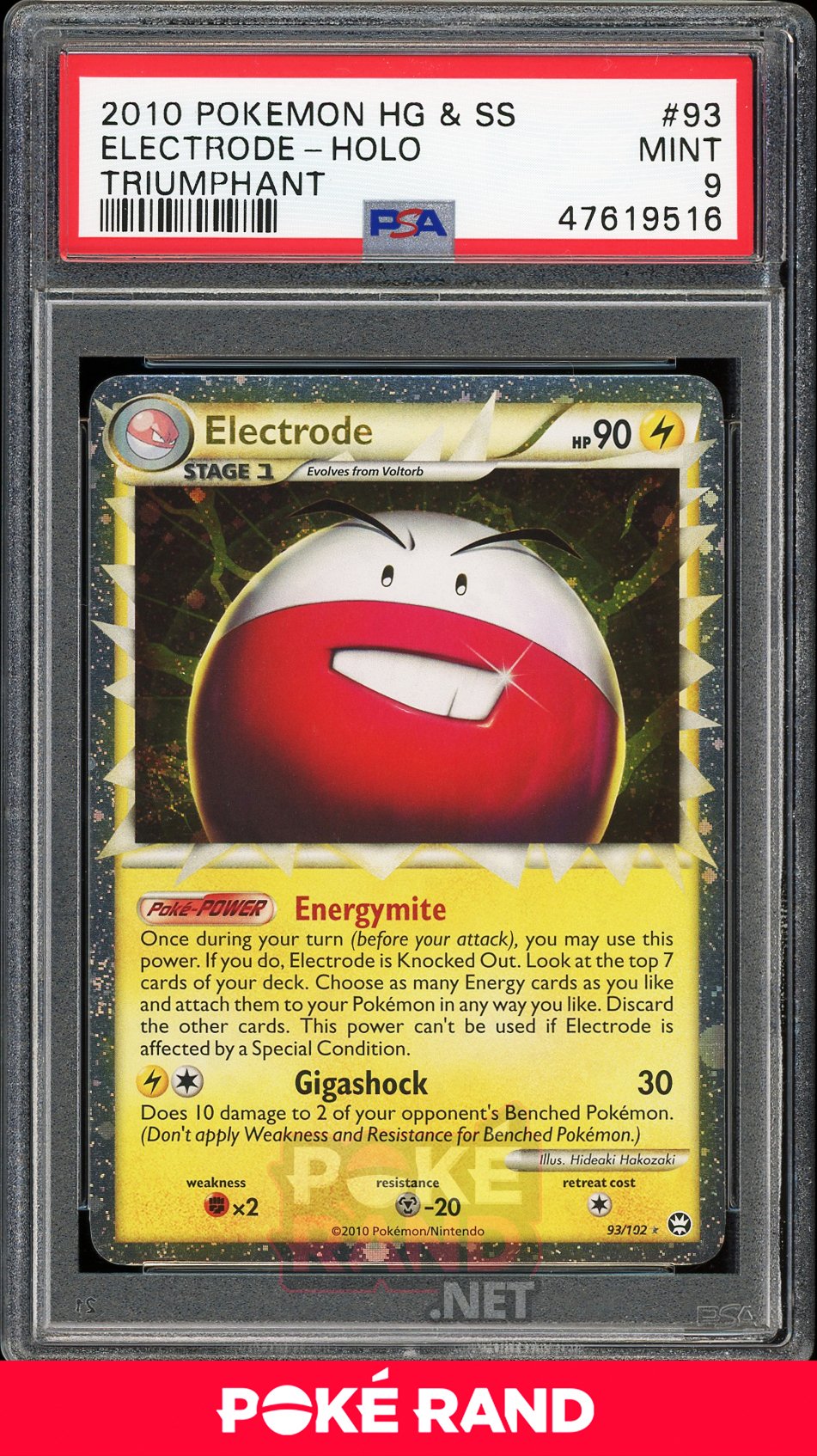 Electrode Holo (PSA 9) - Triumphant #93