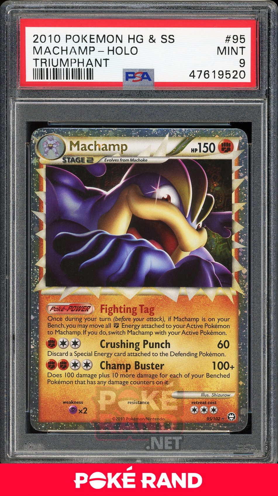 Machamp Holo (PSA 9) - Triumphant #95