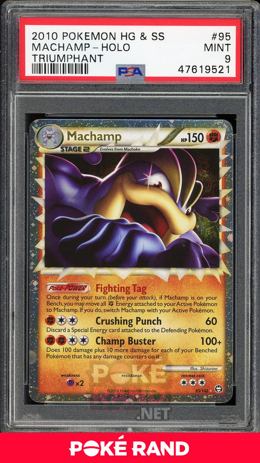 Machamp Holo (PSA 9) - Triumphant #95