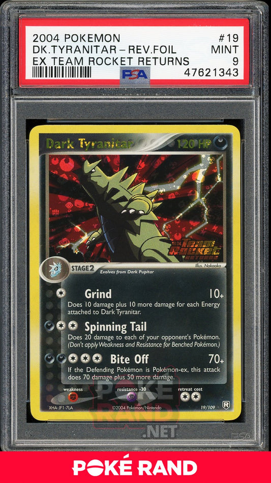 Dark Tyranitar Reverse Foil (PSA 9) - EX Team Rocket Returns #19