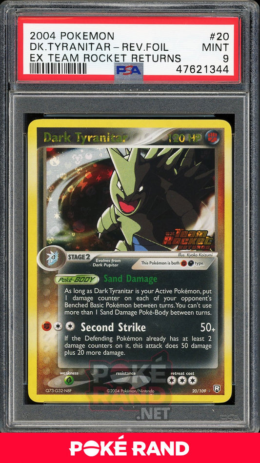 Dark Tyranitar Reverse Foil (PSA 9) - EX Team Rocket Returns #20