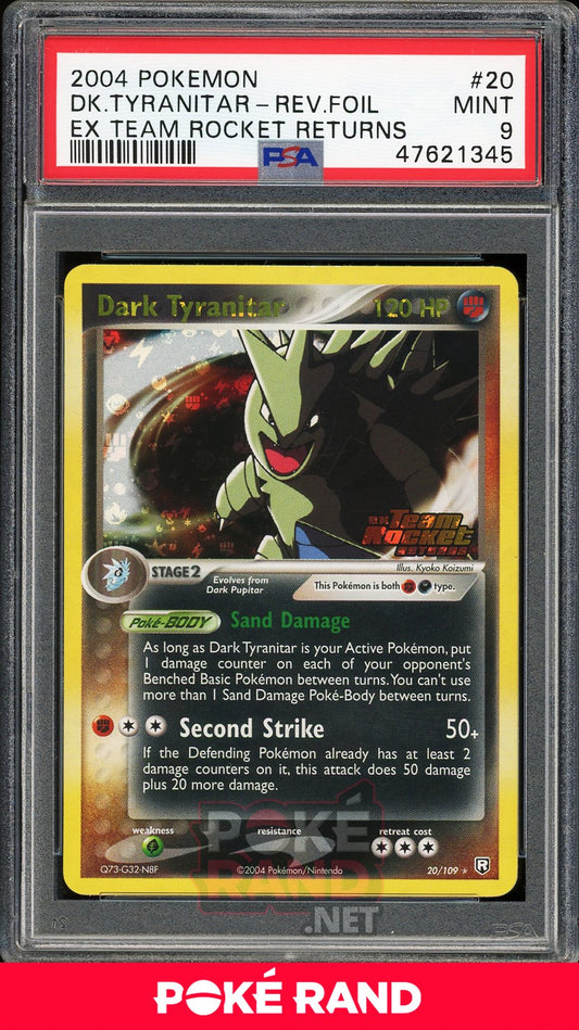 Dark Tyranitar Reverse Foil (PSA 9) - EX Team Rocket Returns #20