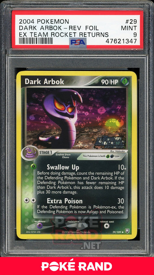 Dark Arbok Reverse Foil (PSA 9) - EX Team Rocket Returns #29