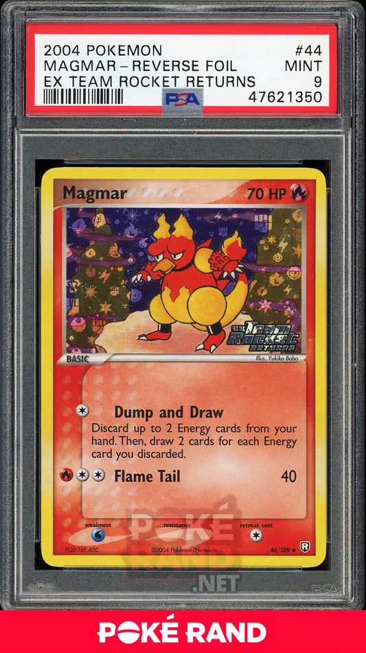Magmar Reverse Foil (PSA 9) - EX Team Rocket Returns #44