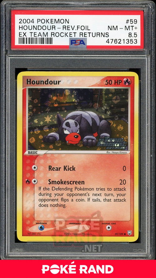 Houndour Reverse Foil (PSA 8.5) - EX Team Rocket Returns #59