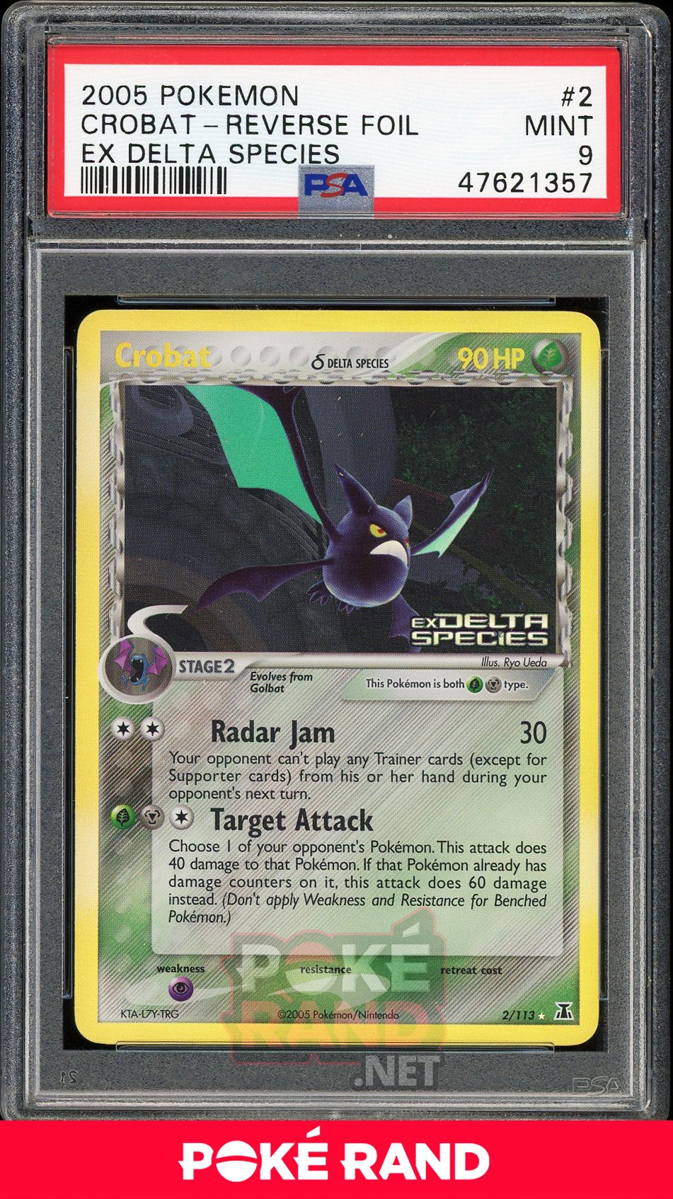 Crobat Reverse Foil  (PSA 9) - EX Delta Species #2