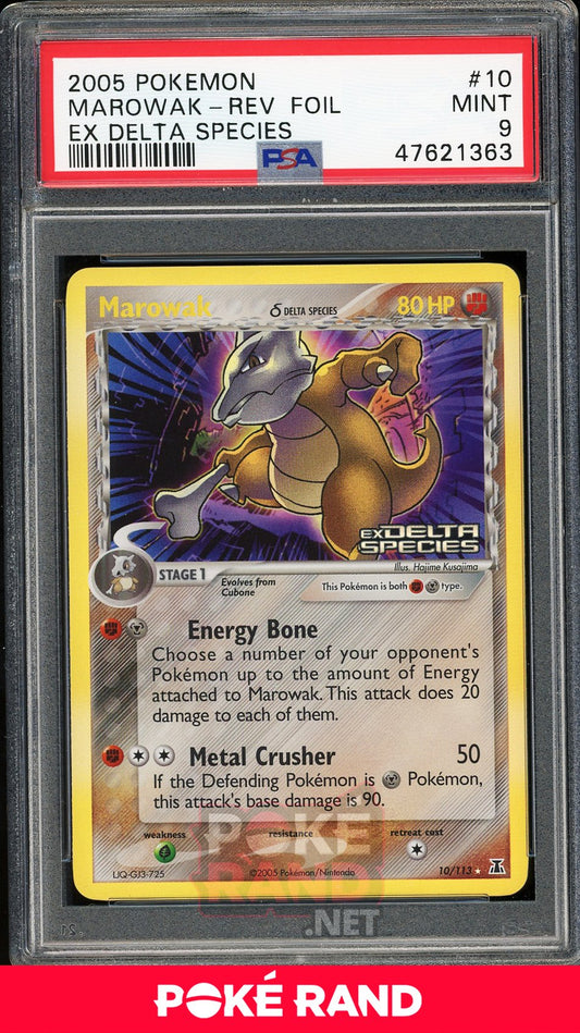 Marowak Reverse Foil  (PSA 9) - EX Delta Species #10