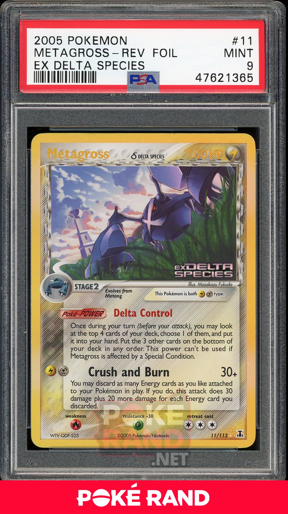 Metagross Reverse Foil  (PSA 9) - EX Delta Species #11