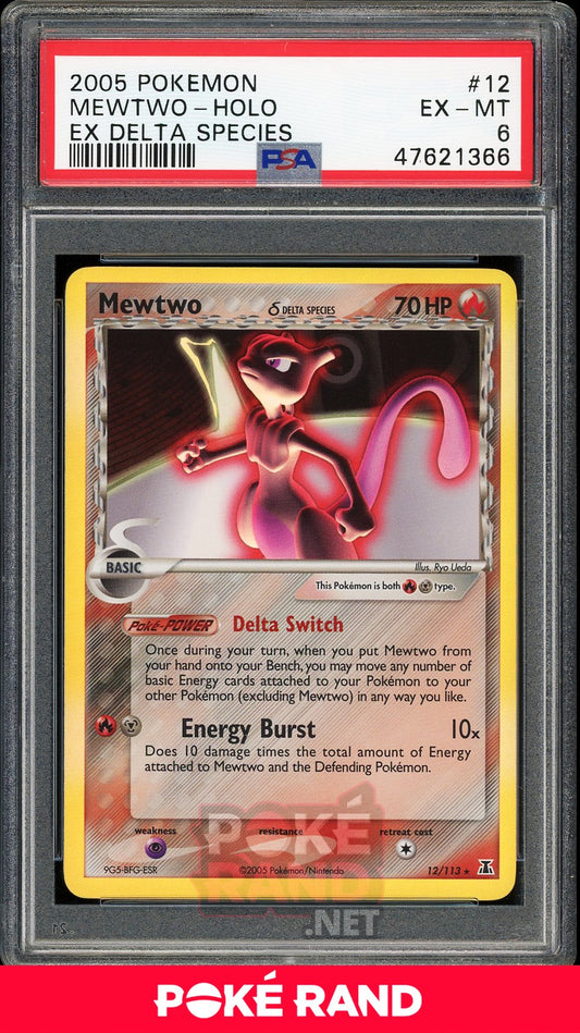 Mewtwo Holo   (PSA 6) - EX Delta Species #12