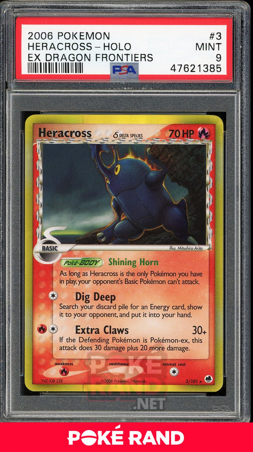 Heracross Holo (PSA 9) - EX Dragono Frontiers #3