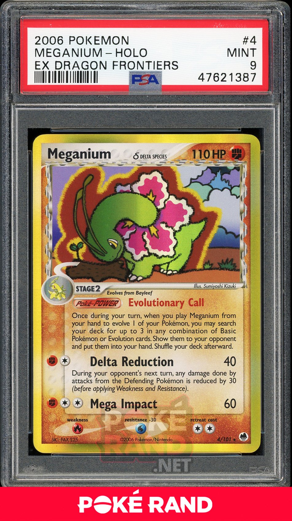 Meganium Holo (PSA 9) - EX Dragono Frontiers #4