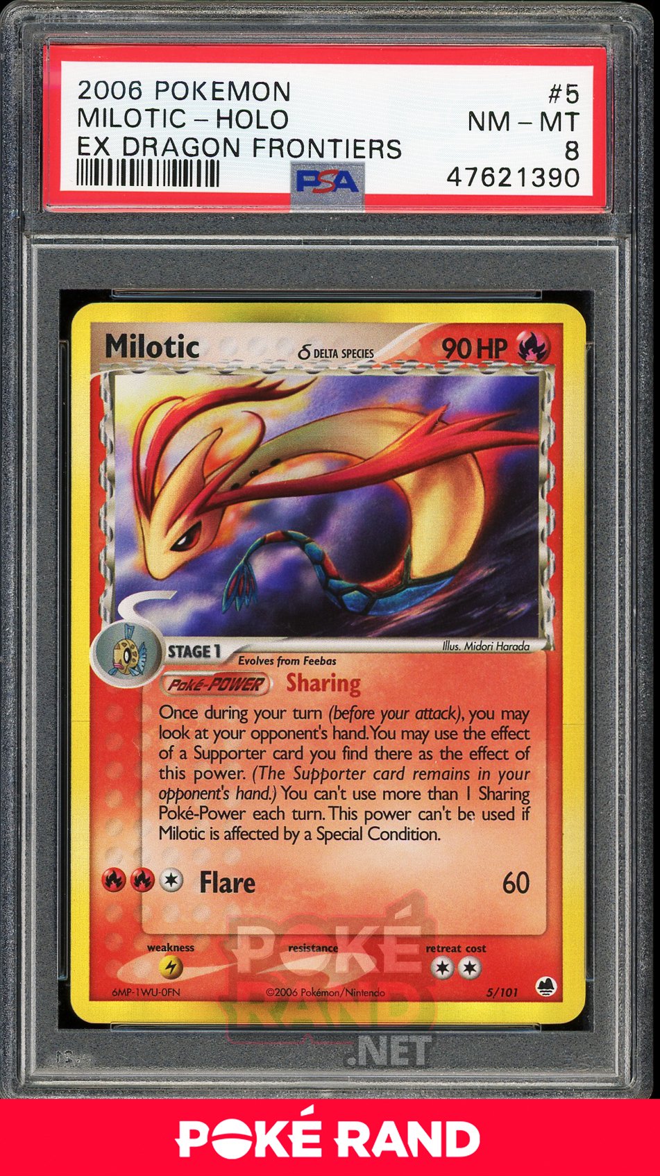 Milotic Holo (PSA 8) - EX Dragono Frontiers #5