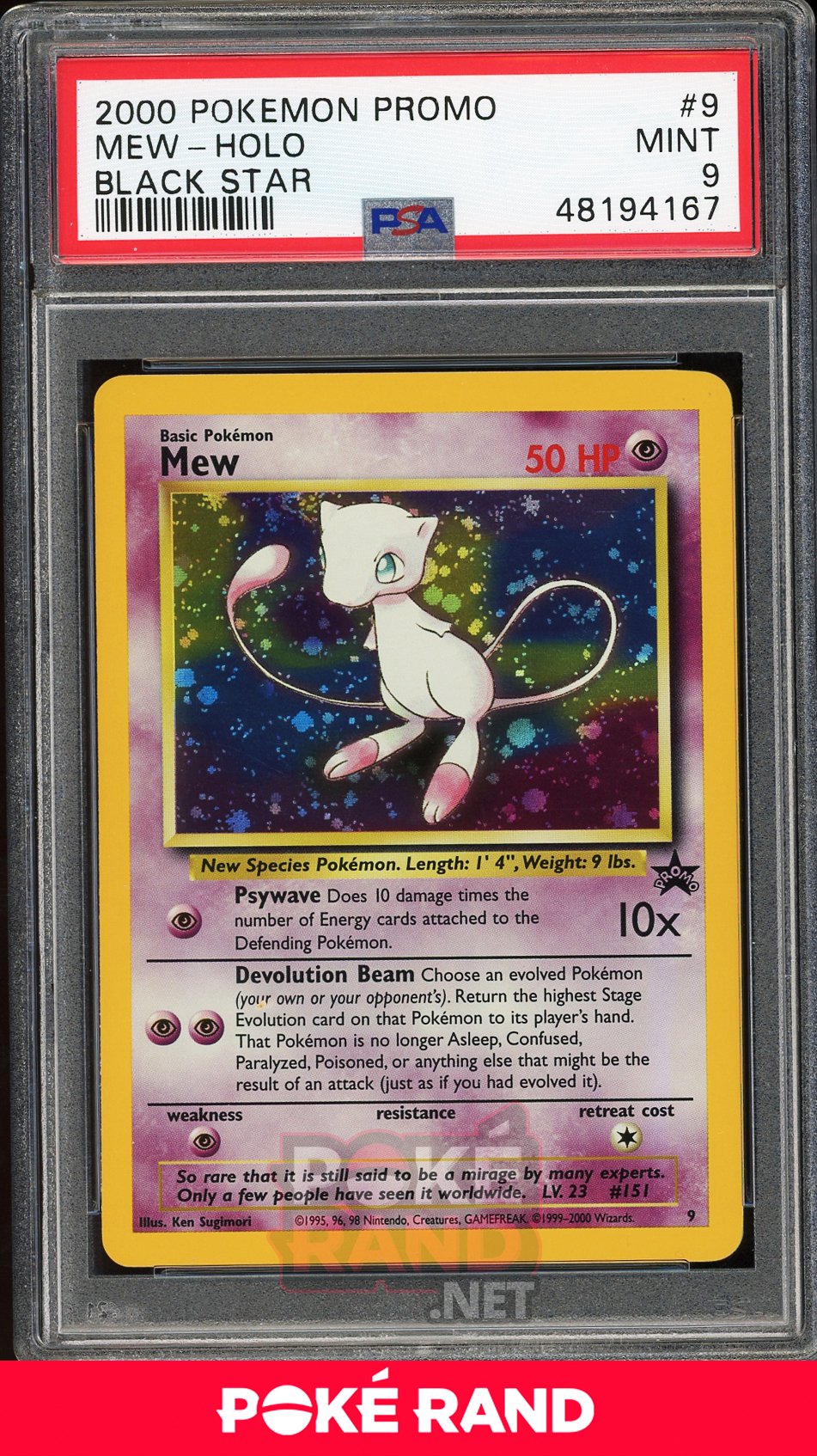 Mew Holo (PSA 9) - Black Star Promo #9