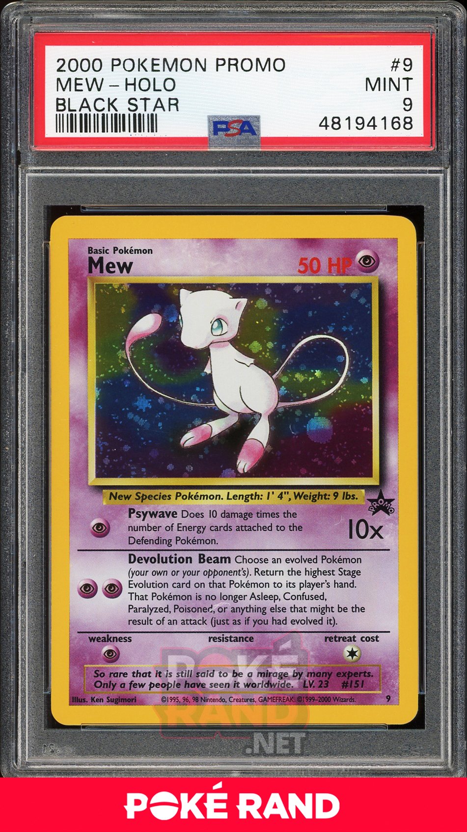 Mew Holo (PSA 9) - Black Star Promo #9