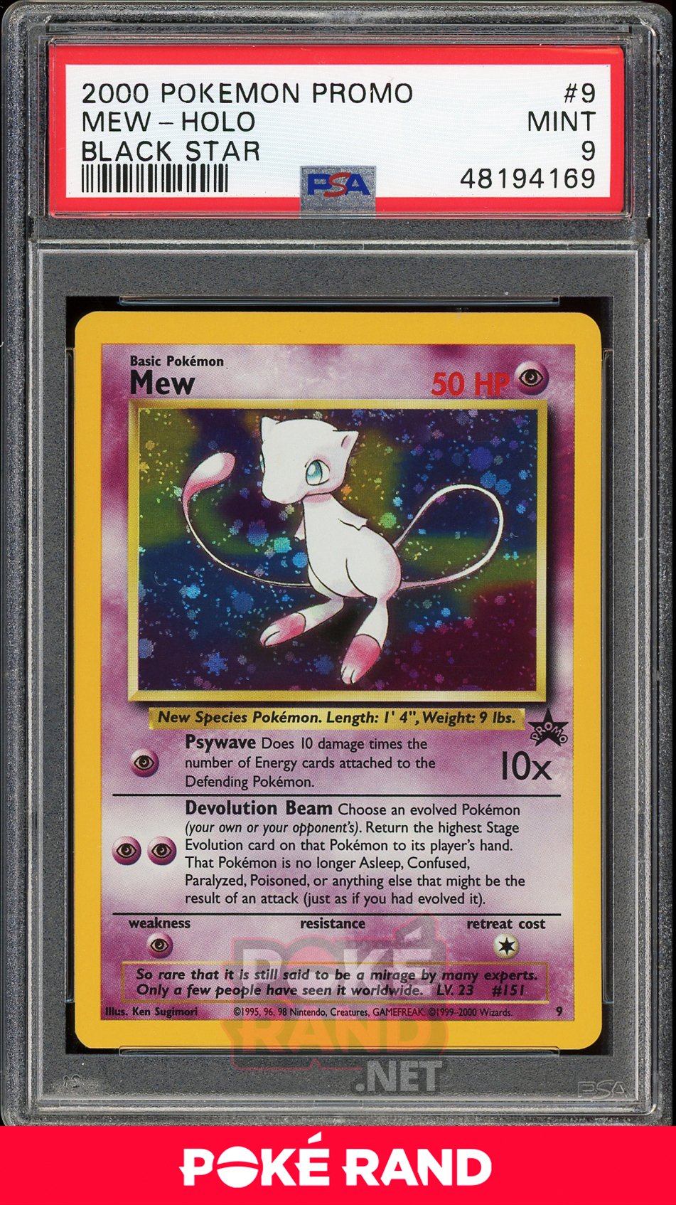Mew Holo (PSA 9) - Black Star Promo #9