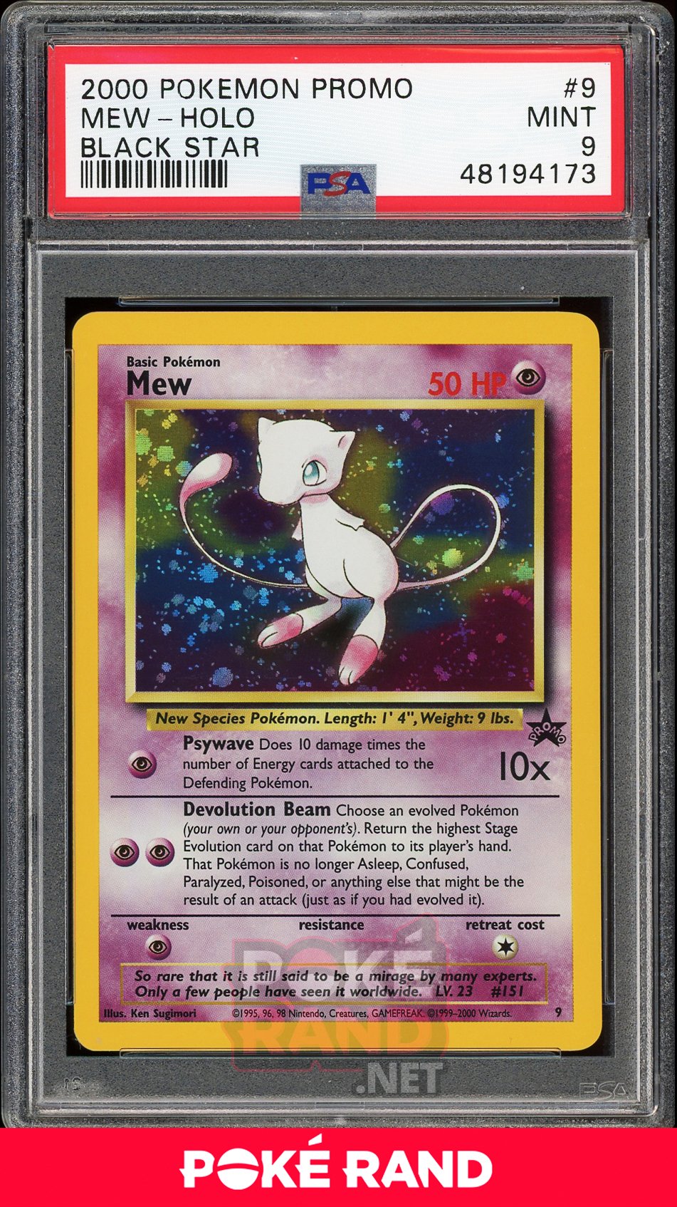Mew Holo (PSA 9) - Black Star Promo #9