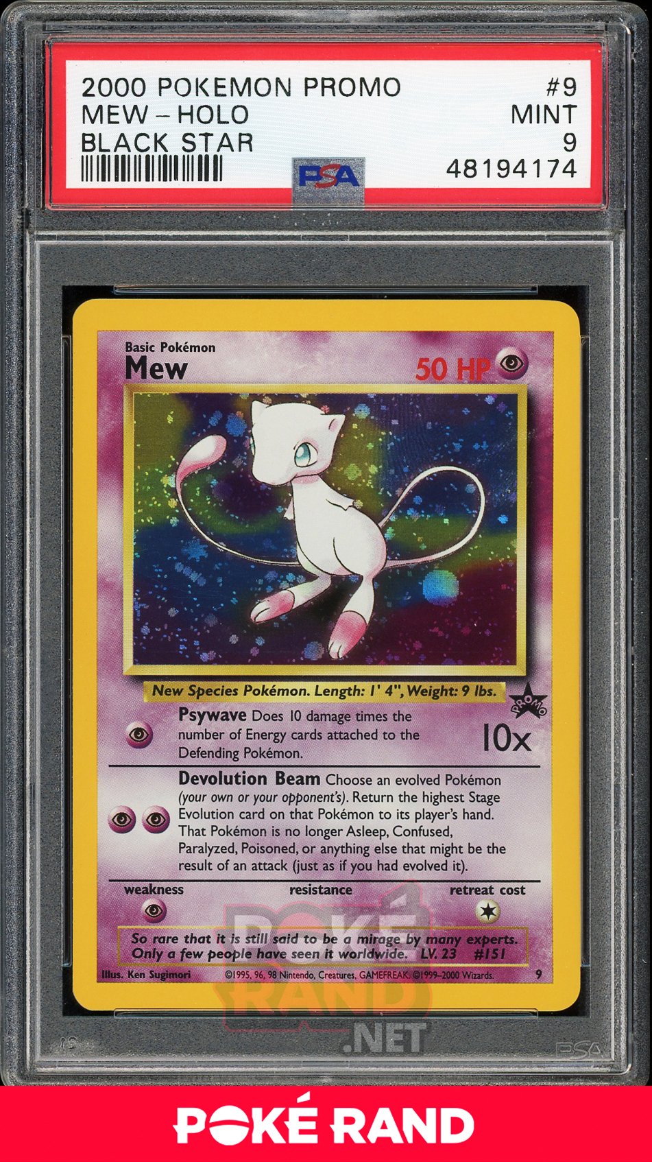 Mew Holo (PSA 9) - Black Star Promo #9