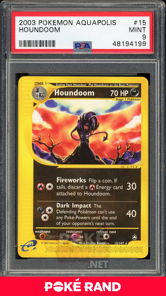 Houndoom (PSA 9) - Aquapolis #15