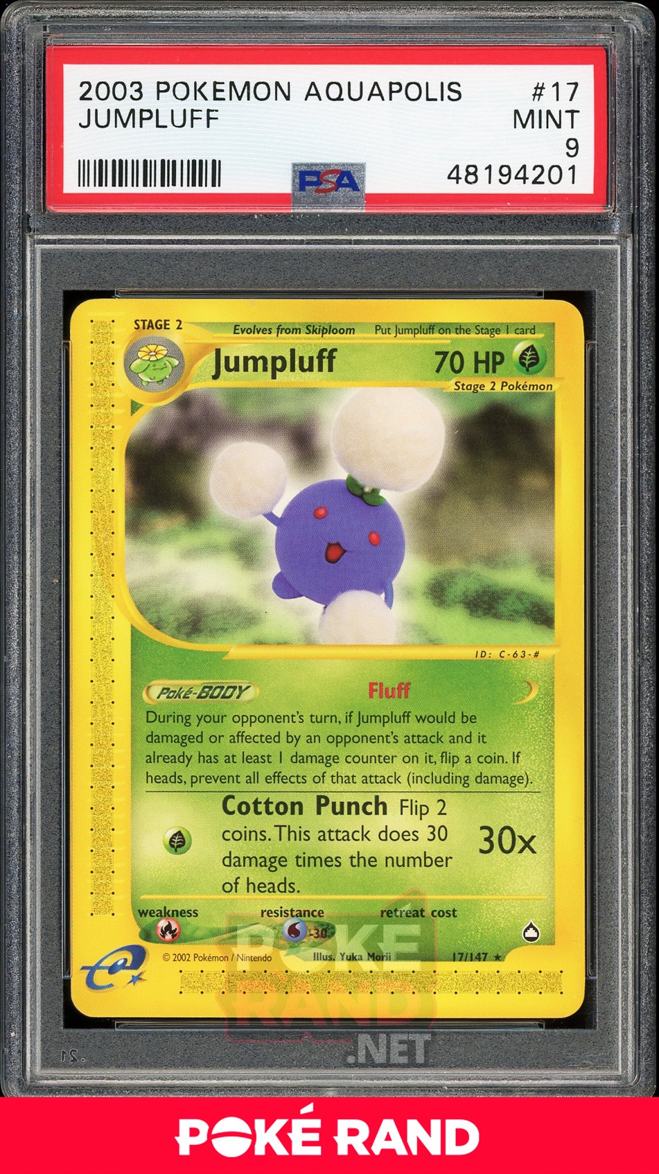 Jumpluff (PSA 9) - Aquapolis #17