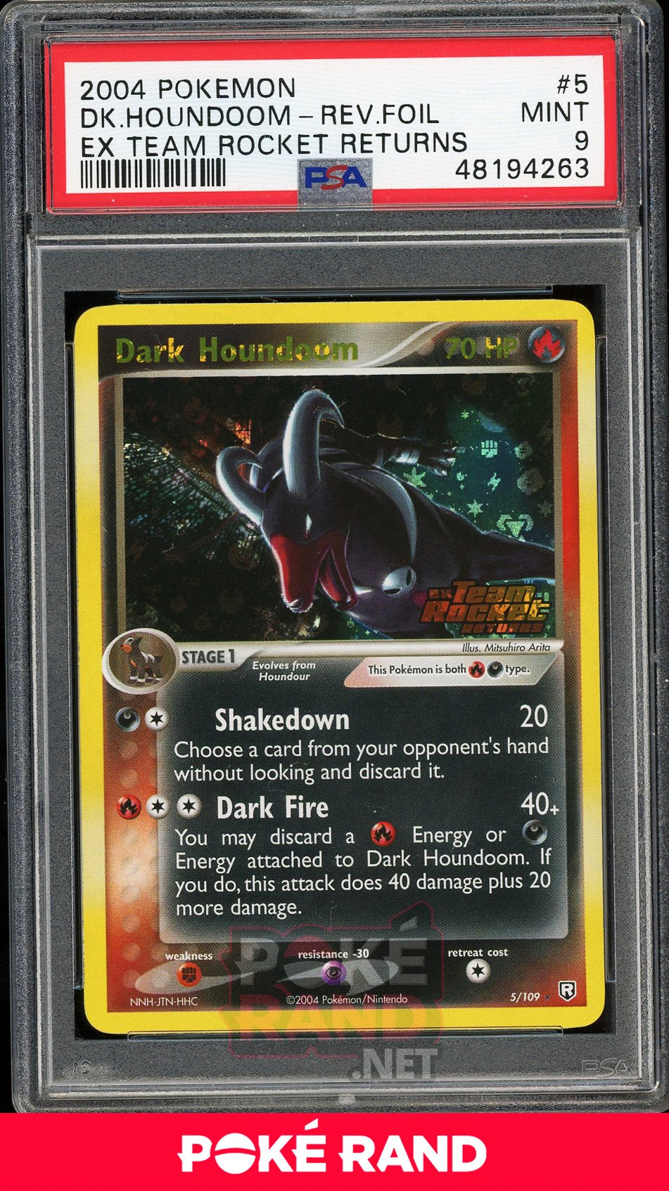 Dark Houndoom Reverse Foil (PSA 9) - EX Team Rocket Returns #5