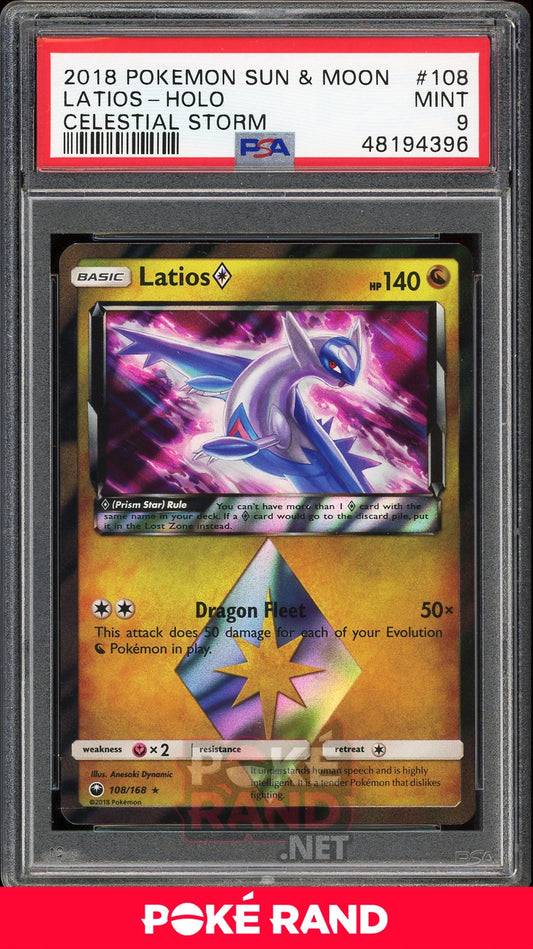 Latios Holo (PSA 9) - Celestial Storm #108