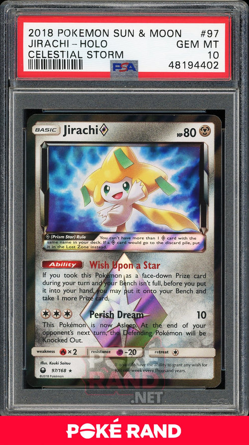 Jirachi Holo (PSA 10) - Celestial Storm #97