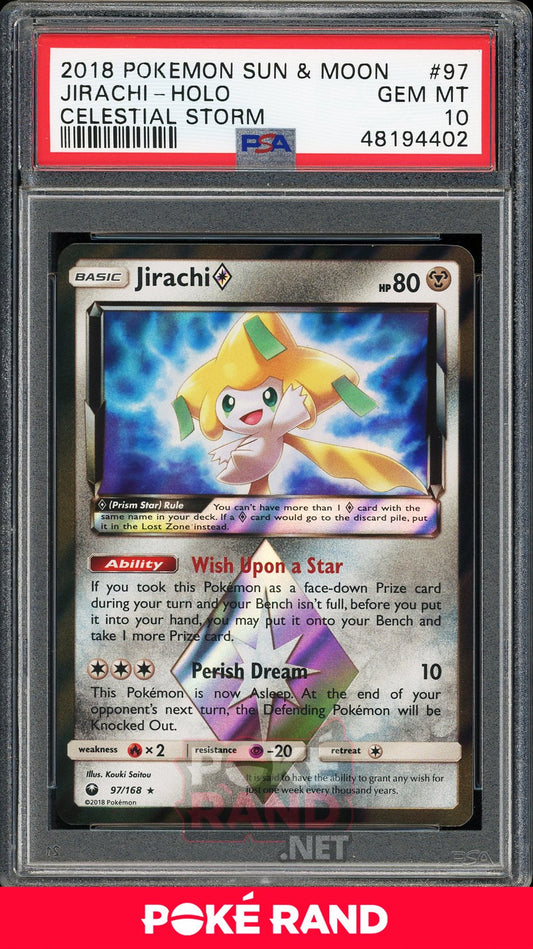 Jirachi Holo (PSA 10) - Celestial Storm #97