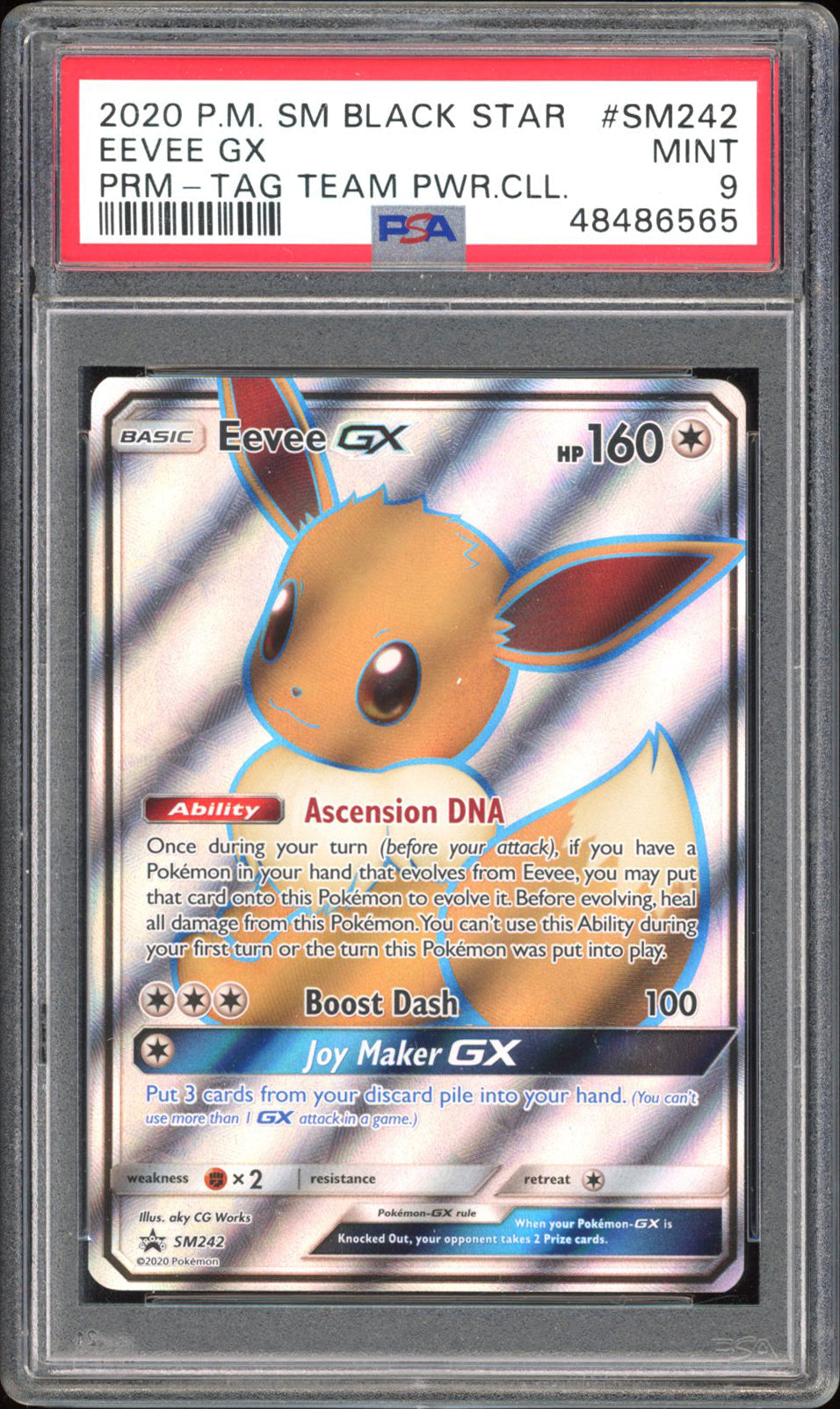Eevee GX SM242 - PSA 9 - Promo Full Art
