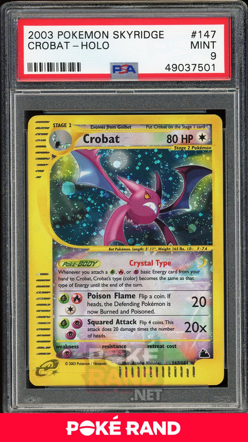 Crobat Crystal Holo (PSA 9) - Skyridge #147 - PokeRand