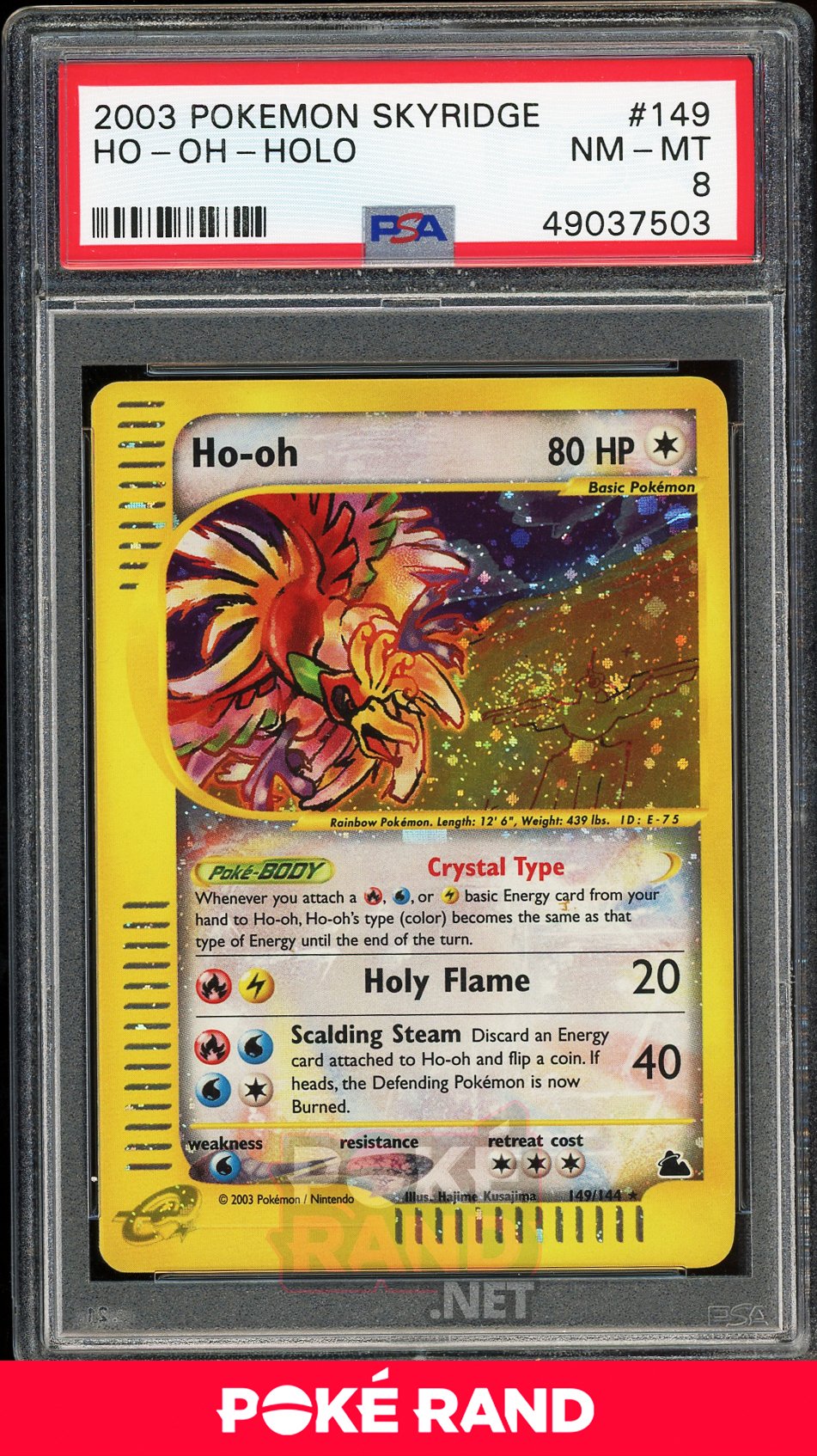 Ho-Oh Crystal Holo (PSA 8) - Skyridge #149 - PokeRand
