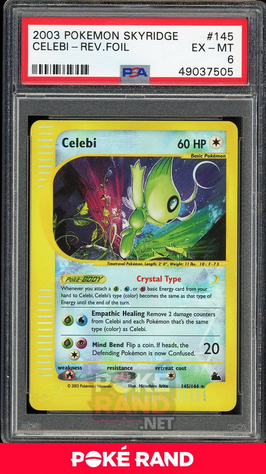 Celebi Crystal Reverse Holo (PSA 6) - Skyridge #145 - PokeRand