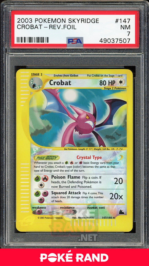 Crobat Crystal Reverse Holo (PSA 7) - Skyridge #147 - PokeRand