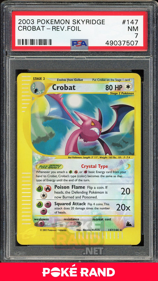 Crobat Crystal Reverse Holo (PSA 7) - Skyridge #147 - PokeRand
