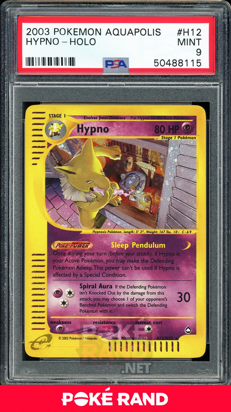 Hypno - Holo (PSA 9) - Aquapolis