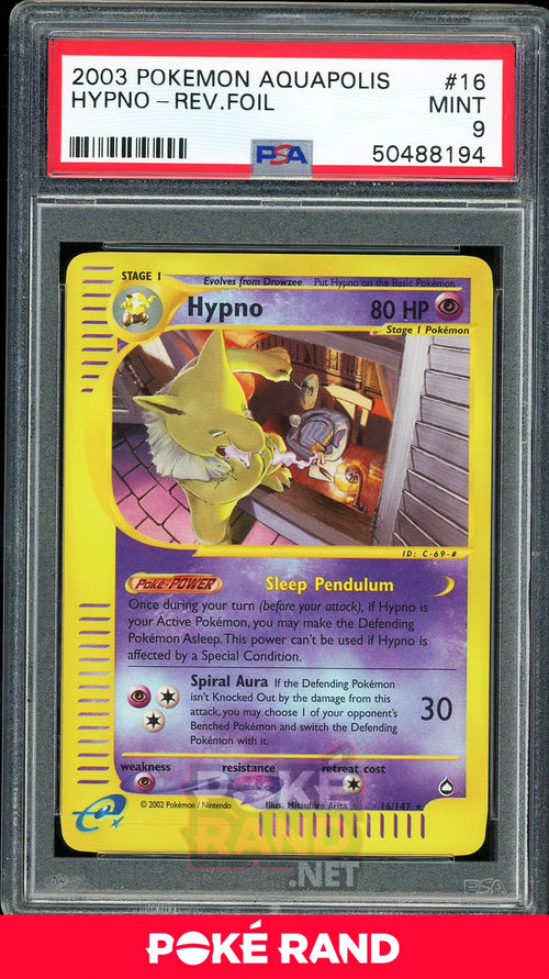 Hypno - Reverse Holo (PSA 9) - Aquapolis