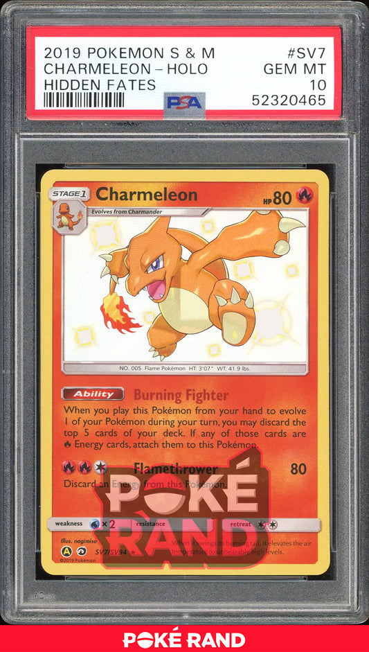 Charmeleon - Holo - Hidden Fates Shiny Vault (PSA 10) - SV7/SV94 - PokeRand