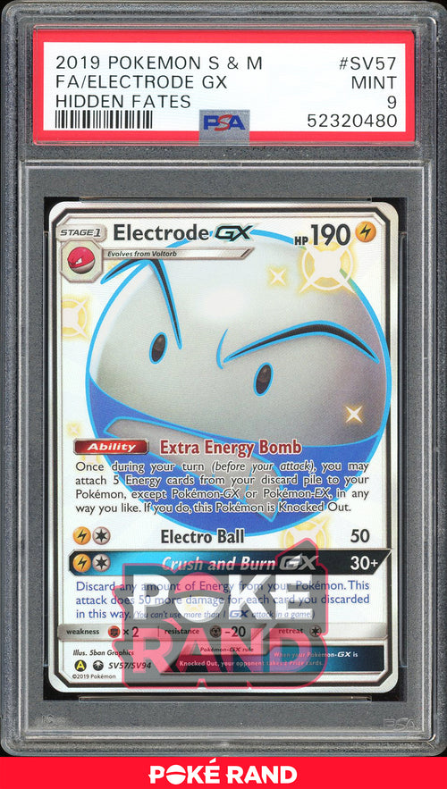 Electrode GX - Hidden Fates Shiny Vault (PSA 9) - SV57/SV94 - PokeRand