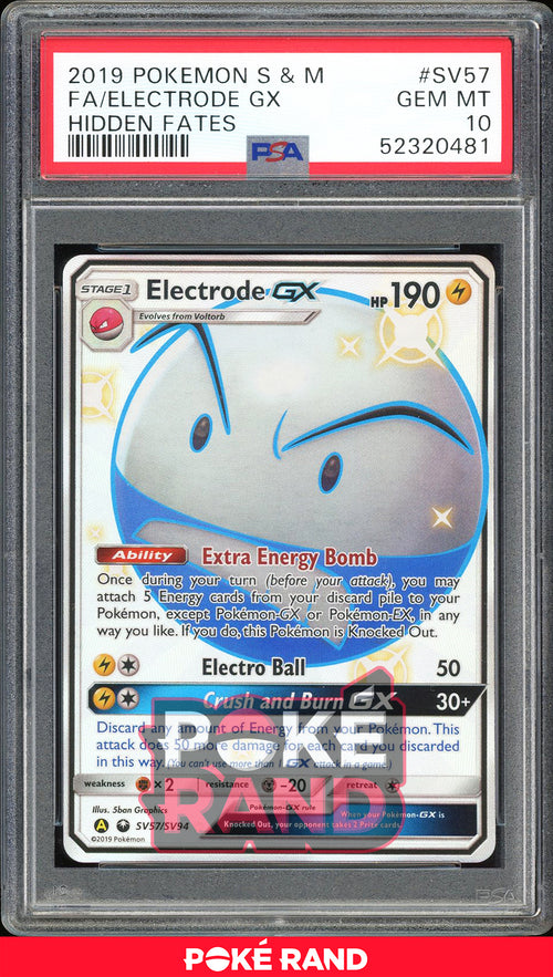 Electrode GX - Hidden Fates Shiny Vault (PSA 10) - SV57/SV94 - PokeRand