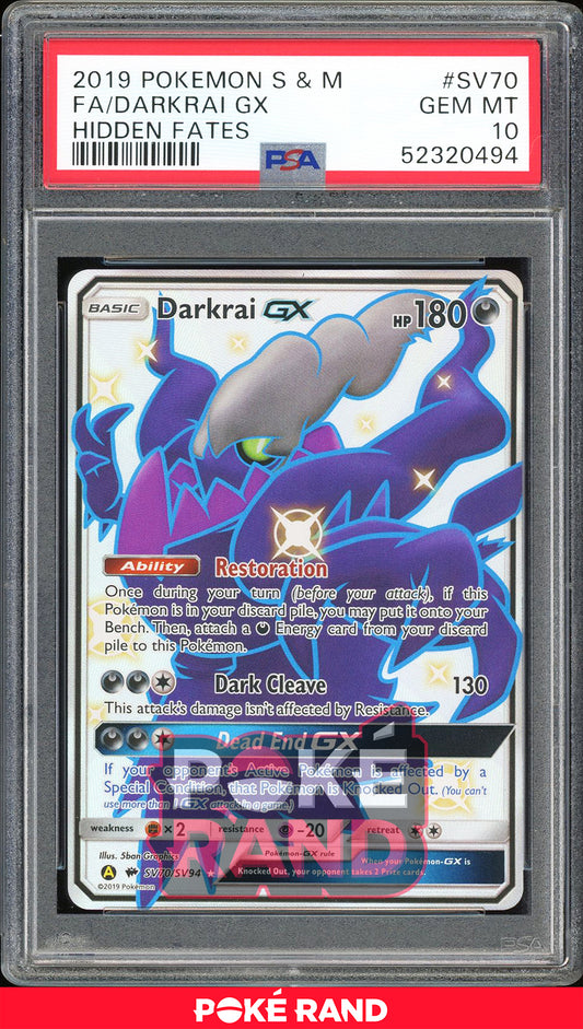 Darkrai GX - Hidden Fates Shiny Vault (PSA 10) - SV70/SV94 - PokeRand